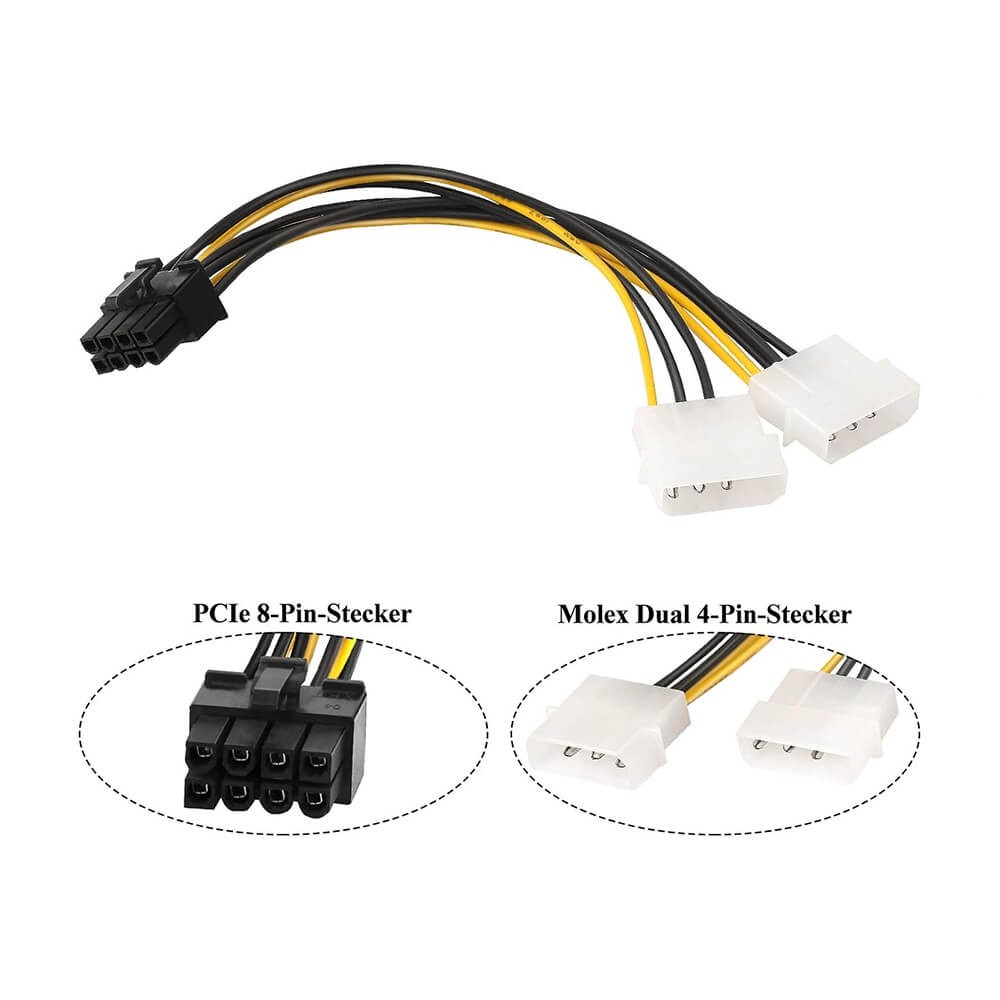 8 Pin Ekran Karti Power Kablosu - Pcıe Ekran Kartı Güç Kablo 8 Pin Power To Molex 8 Pin Ekran Karti Power Kablosu - Pcıe Ekran Kartı Güç Kablo 8 Pin Power To Molex