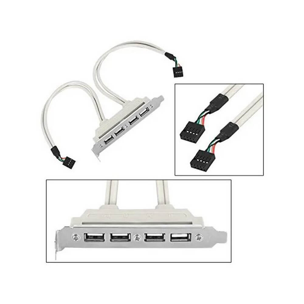 Anakart Üzeri 4 Port USB 2.0 Çoklayıcı – Kasa Arkası Panel Tipi USB Hub Anakart Üzeri 4 Port USB 2.0 Çoklayıcı – Kasa Arkası Panel Tipi USB Hub