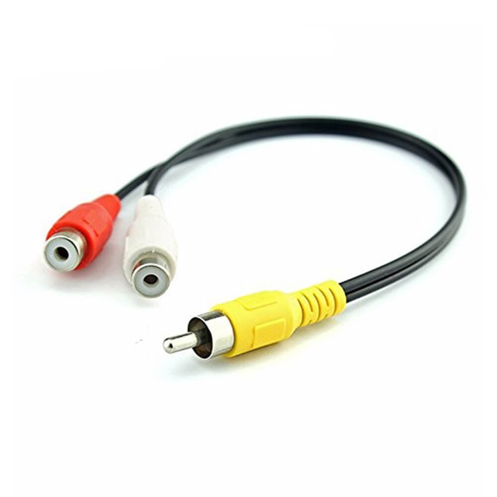 Anfi Y Kablo 1 Erkek Rca to 2 Dişi Rca Lale Tos Kablo - 25cm Anfi Y Kablo 1 Erkek Rca to 2 Dişi Rca Lale Tos Kablo - 25cm