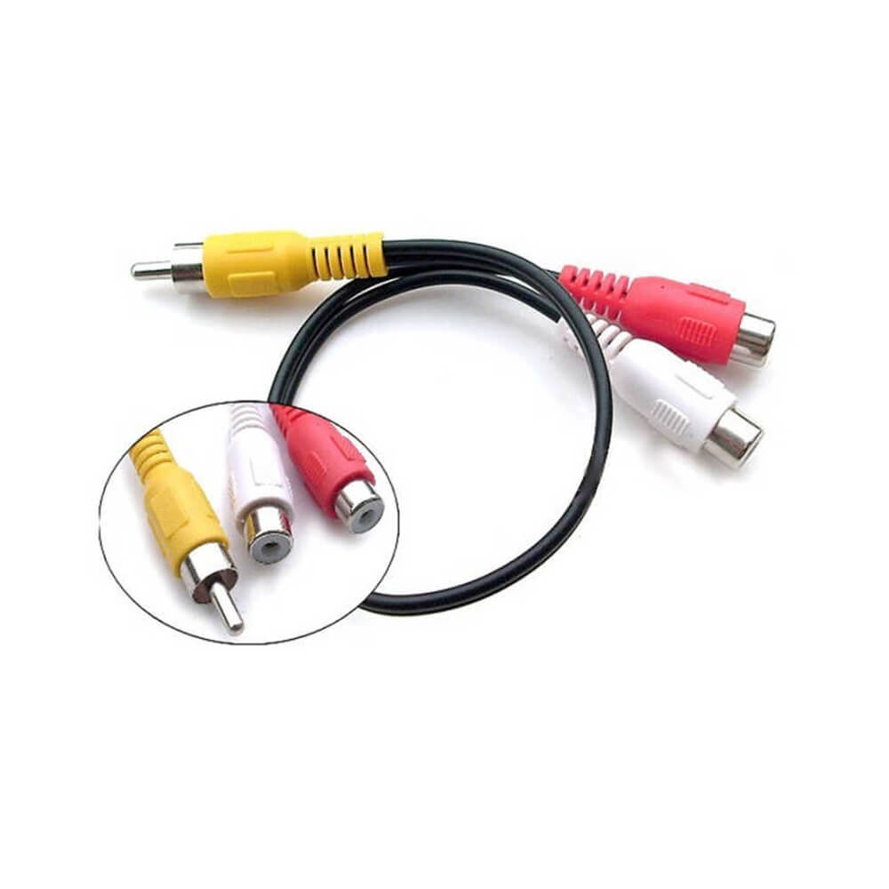 Anfi Y Kablo 1 Erkek Rca to 2 Dişi Rca Lale Tos Kablo - 25cm Anfi Y Kablo 1 Erkek Rca to 2 Dişi Rca Lale Tos Kablo - 25cm