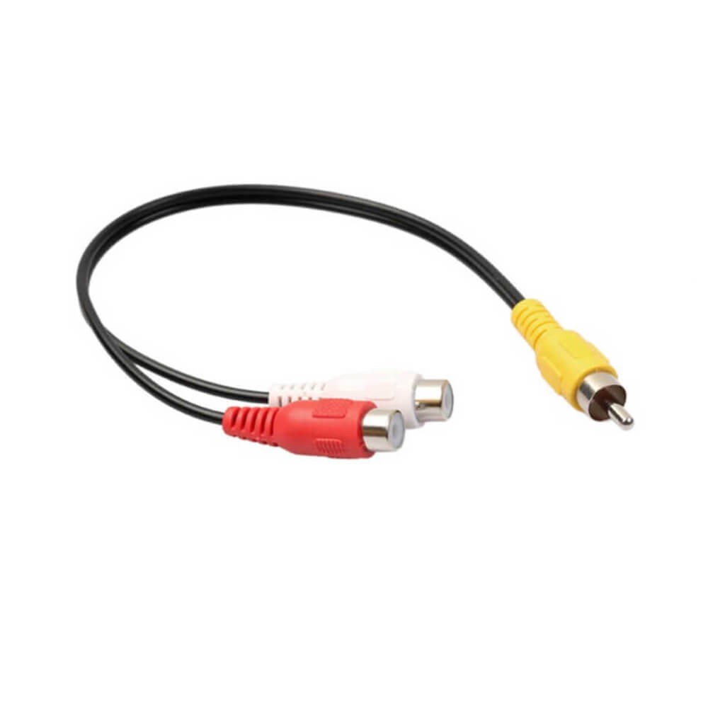 Anfi Y Kablo 1 Erkek Rca to 2 Dişi Rca Lale Tos Kablo - 25cm Anfi Y Kablo 1 Erkek Rca to 2 Dişi Rca Lale Tos Kablo - 25cm