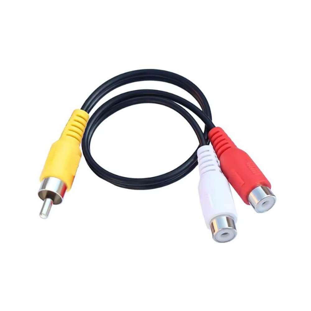 Anfi Y Kablo 1 Erkek Rca to 2 Dişi Rca Lale Tos Kablo - 25cm Anfi Y Kablo 1 Erkek Rca to 2 Dişi Rca Lale Tos Kablo - 25cm