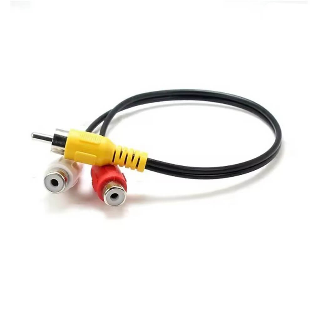 Anfi Y Kablo 1 Erkek Rca to 2 Dişi Rca Lale Tos Kablo - 25cm Anfi Y Kablo 1 Erkek Rca to 2 Dişi Rca Lale Tos Kablo - 25cm
