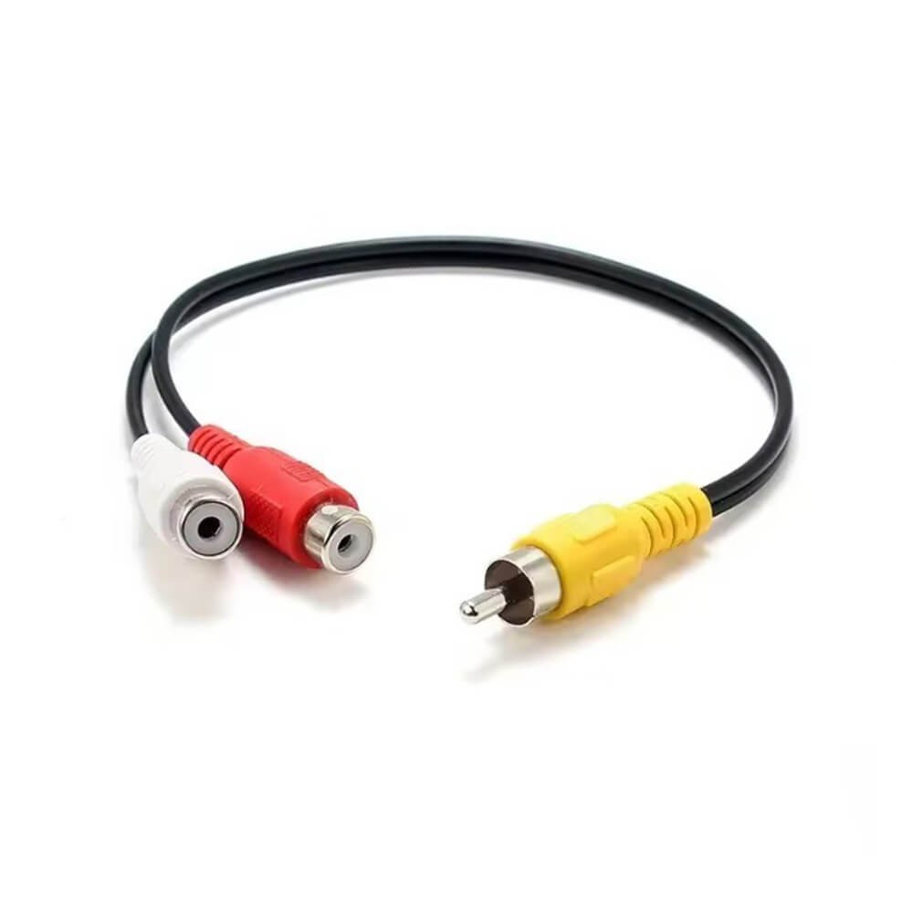 Anfi Y Kablo 1 Erkek Rca to 2 Dişi Rca Lale Tos Kablo - 25cm Anfi Y Kablo 1 Erkek Rca to 2 Dişi Rca Lale Tos Kablo - 25cm