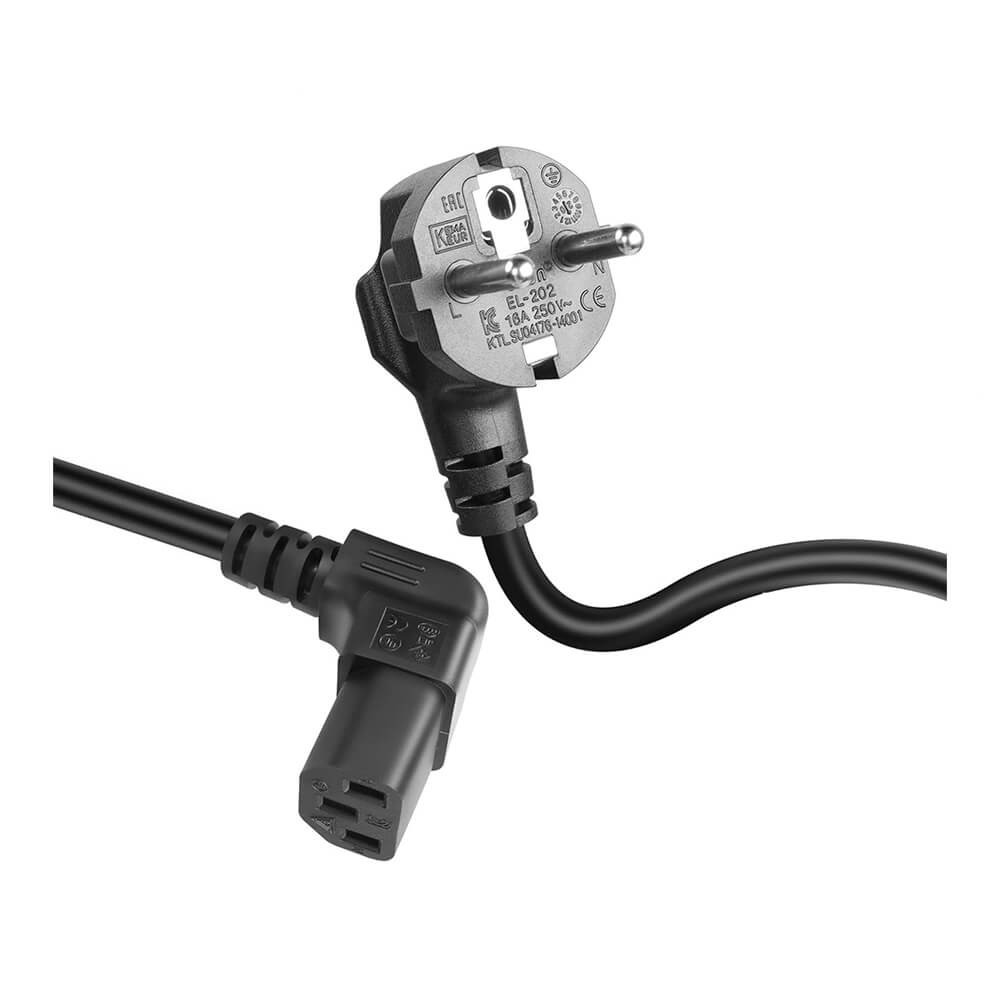 C13 Power Kablo - Yukarı Dik Açı 90 Derece Dirsek L Tip - Standart Güç Kablosu - 1.8 mt C13 Power Kablo - Yukarı Dik Açı 90 Derece Dirsek L Tip - Standart Güç Kablosu - 1.8 mt