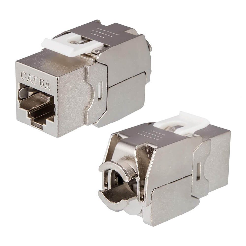CAT6A Keystone Jack - Cat6A RJ45 Toolless Shielded STP Keystone Jack 180 Derece 10Gbps CAT6A Keystone Jack - Cat6A RJ45 Toolless Shielded STP Keystone Jack 180 Derece 10Gbps