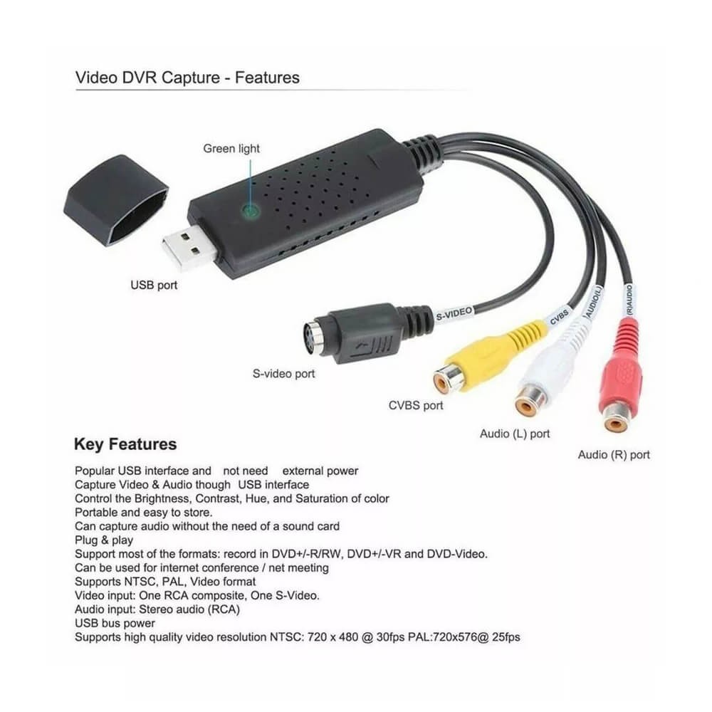 Easycap Capture Kamera Uydu Tvden Pc Kayıt Kartı (378075521) Easycap Capture Kamera Uydu Tvden Pc Kayıt Kartı (378075521)