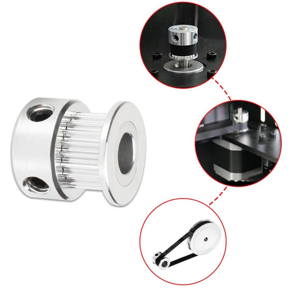 Koodmax Gt2 20 Diş 6.35mm Alüminyum Alaşım Dişli Senkron Zamanlama Kayışı Kasnağı Koodmax Gt2 20 Diş 6.35mm Alüminyum Alaşım Dişli Senkron Zamanlama Kayışı Kasnağı