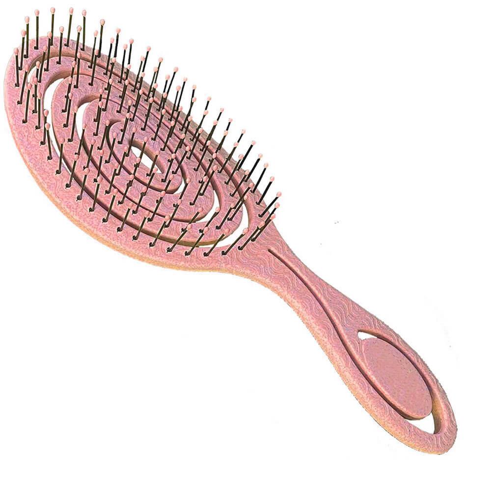 Koodmax Üç Boyutlu Oval Esnek Dolaşık Önleyici Saç Açma ve Tarama Fırçası - Pembe Koodmax Üç Boyutlu Oval Esnek Dolaşık Önleyici Saç Açma ve Tarama Fırçası - Pembe