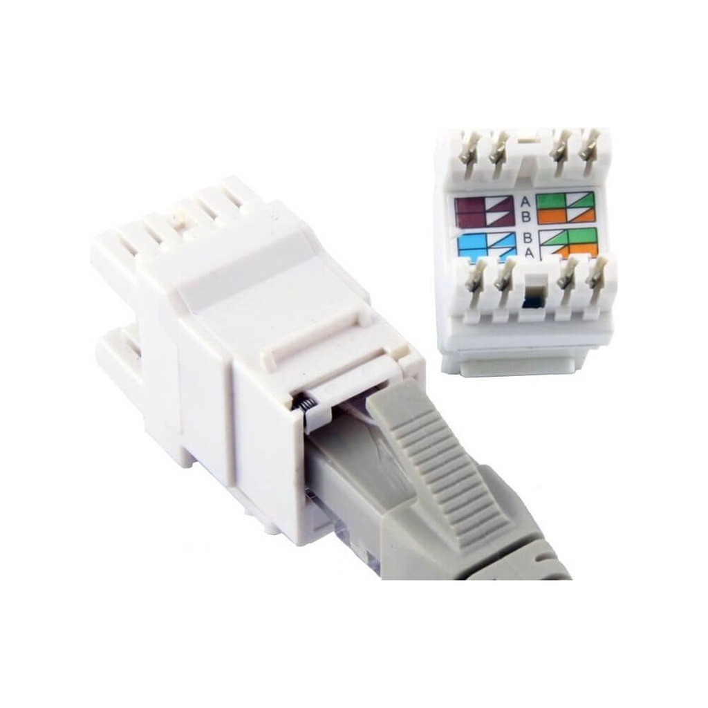 RJ45 Cat6 UTP 180 Derece Keystone Jack - 1 Adet RJ45 Cat6 UTP 180 Derece Keystone Jack - 1 Adet