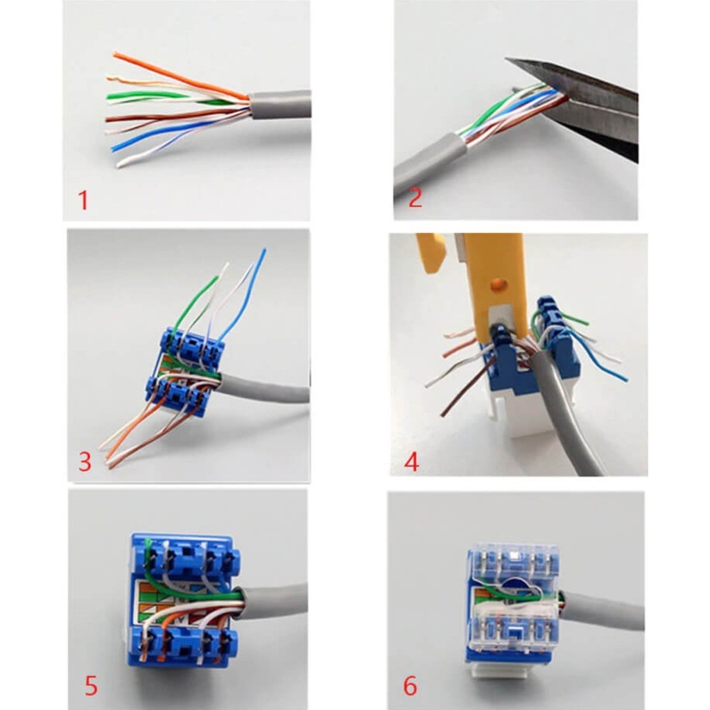 RJ45 Cat6 UTP 180 Derece Keystone Jack - 1 Adet RJ45 Cat6 UTP 180 Derece Keystone Jack - 1 Adet