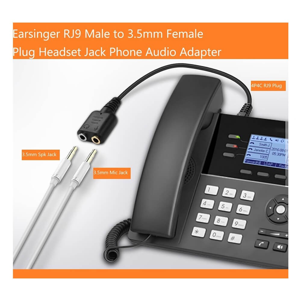 RJ9 to 2 x 3.5mm Kulaklık ve Mikrofon Çevirici Adaptör Kablosu RJ9 to 2 x 3.5mm Kulaklık ve Mikrofon Çevirici Adaptör Kablosu