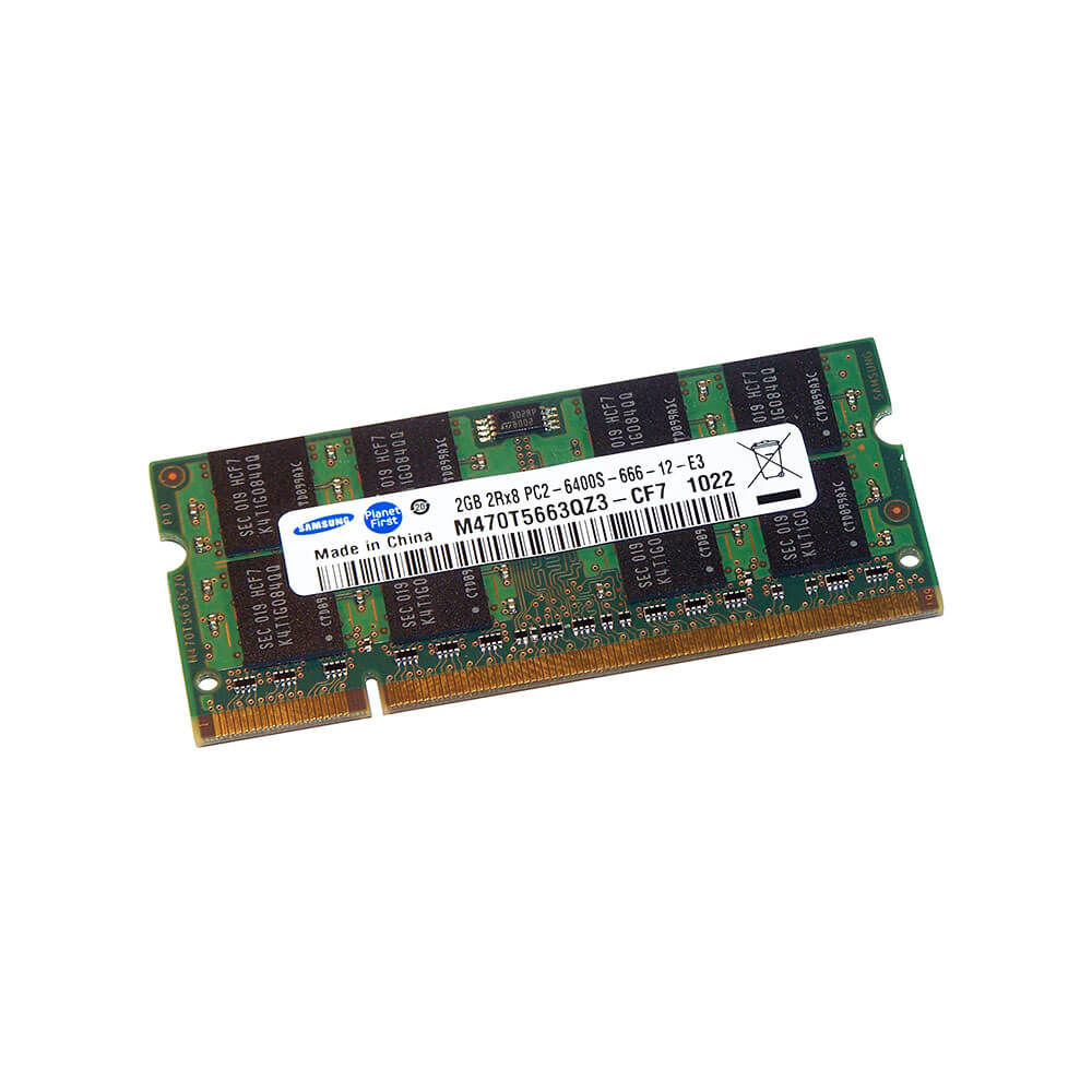 Samsung 2RX8 PC2-6400S-666-12-E3 M470T5663QZ3-CF7 2 GB DDR2 800 MHz CL6 Notebook Ram