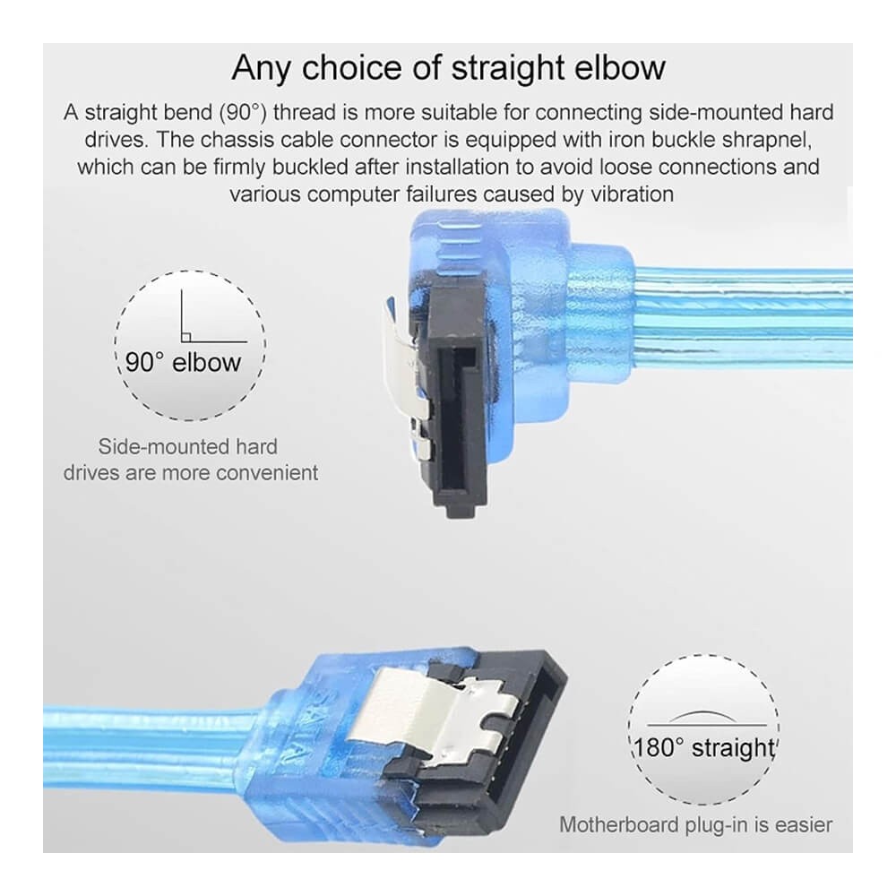 1 Metre - Sata 3.0 Kablo 90° Açılı Data Kablosu - SSD HDD Uyumlu, Yüksek Hızlı Bağlantı 1 Metre - Sata 3.0 Kablo 90° Açılı Data Kablosu - SSD HDD Uyumlu, Yüksek Hızlı Bağlantı