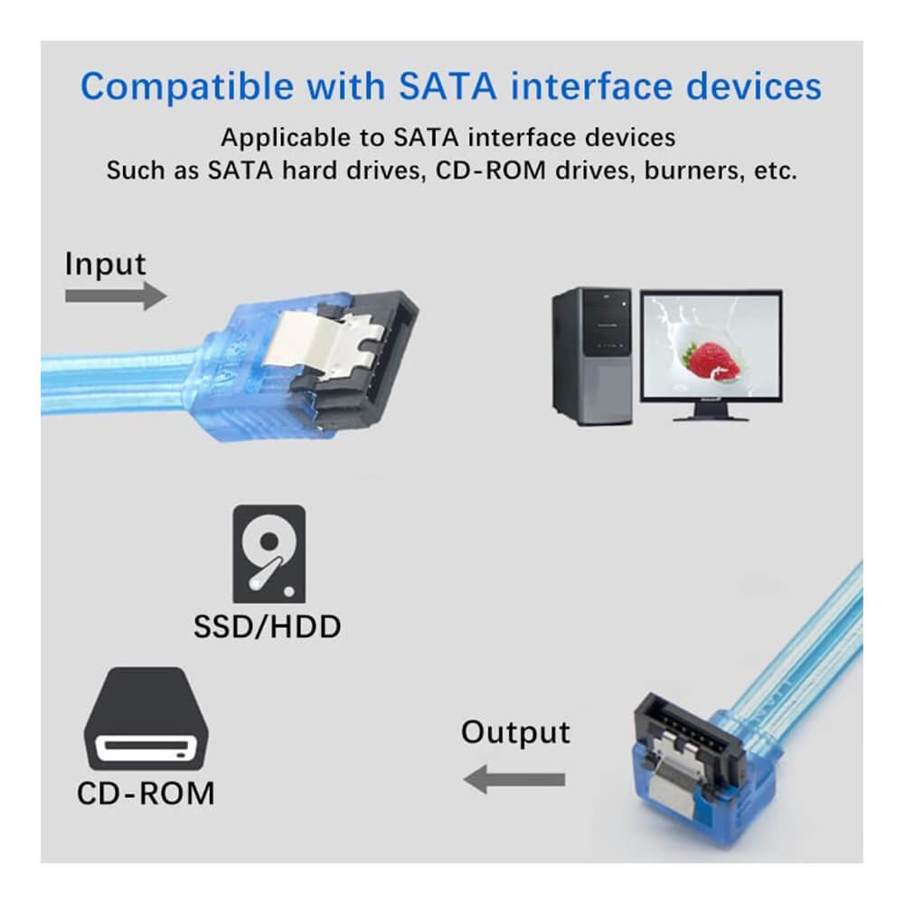 1 Metre - Sata 3.0 Kablo 90° Açılı Data Kablosu - SSD HDD Uyumlu, Yüksek Hızlı Bağlantı 1 Metre - Sata 3.0 Kablo 90° Açılı Data Kablosu - SSD HDD Uyumlu, Yüksek Hızlı Bağlantı
