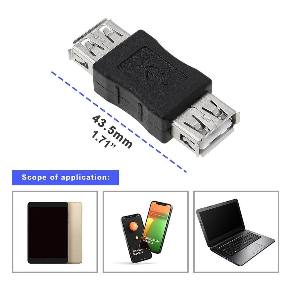 USB Dişi Dişi Çevirici Adaptör - USB Uzatma Ek USB Dişi Dişi Çevirici Adaptör - USB Uzatma Ek