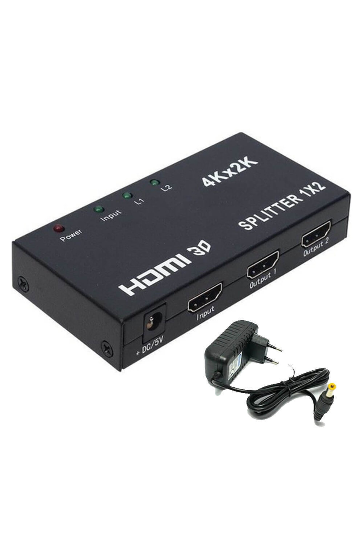 Wozlo 2 Port 4kx2k 3d Hdmı Splitter Çoklayıcı Dağıtıcı 1080p - 1 Giriş 2 Çıkış Metal Gövde Adaptörlü Wozlo 2 Port 4kx2k 3d Hdmı Splitter Çoklayıcı Dağıtıcı 1080p - 1 Giriş 2 Çıkış Metal Gövde Adaptörlü