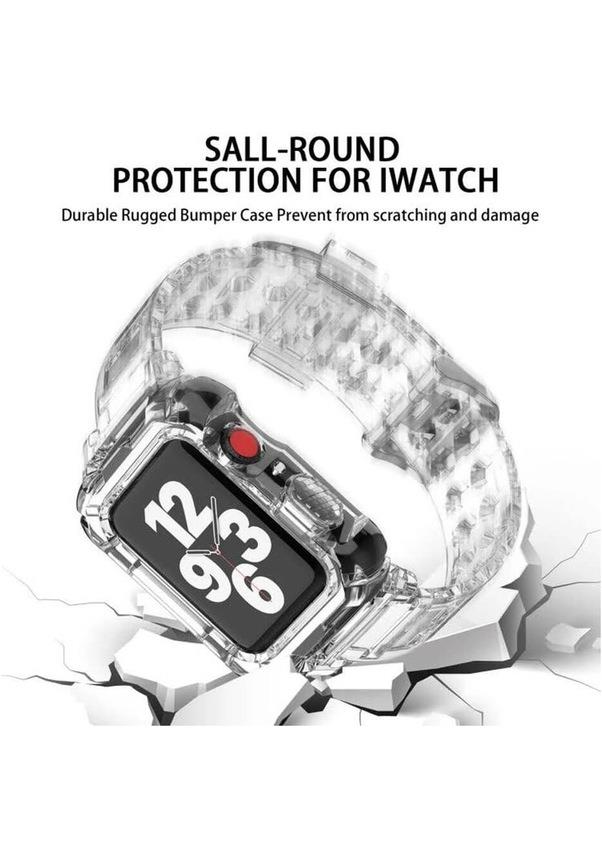 Wozlo Apple Watch 1, 2, 3, 4, 5, 6, 7, 8, Se Kasa Koruma 38/40/41mm Spor Kordon Kayış - Pembe Wozlo Apple Watch 1, 2, 3, 4, 5, 6, 7, 8, Se Kasa Koruma 38/40/41mm Spor Kordon Kayış - Pembe