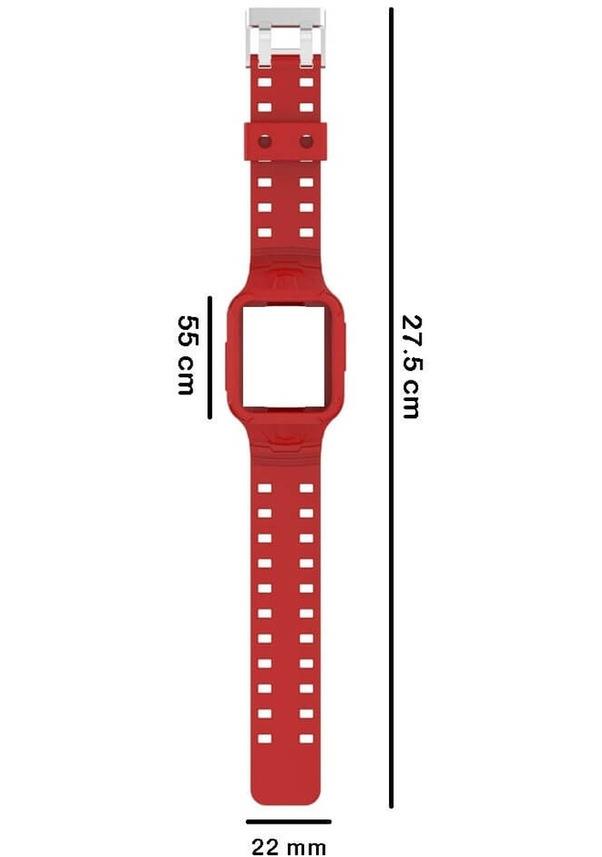 Wozlo Apple Watch 1, 2, 3, 4, 5, 6, 7, 8, Se Kasa Koruma 38/40/41mm Spor Kordon Kayış - Pembe Wozlo Apple Watch 1, 2, 3, 4, 5, 6, 7, 8, Se Kasa Koruma 38/40/41mm Spor Kordon Kayış - Pembe