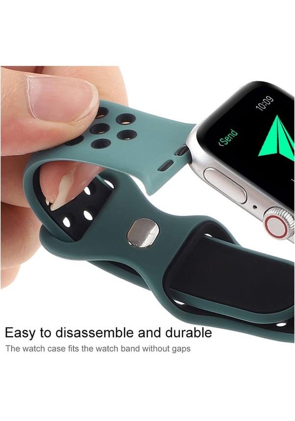Wozlo Apple Watch 1, 2, 3, 4, 5, 6, 7, 8, Se Nike Serisi Kordon M-l Beden 38/40/41mm - Siyah Beyaz Wozlo Apple Watch 1, 2, 3, 4, 5, 6, 7, 8, Se Nike Serisi Kordon M-l Beden 38/40/41mm - Siyah Beyaz