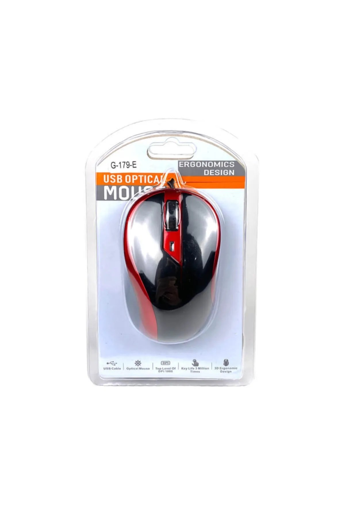 Wozlo Ergonomik Usb Optik Kablolu Mouse 1000 Dpı -Siyah Kırmızı Wozlo Ergonomik Usb Optik Kablolu Mouse 1000 Dpı -Siyah Kırmızı