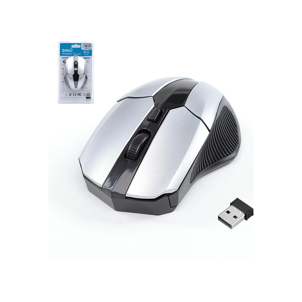 Kablosuz Mouse - WZ-6220 1600 DPI Ergonomik Wireless Optik Mouse Gümüş Kablosuz Mouse - WZ-6220 1600 DPI Ergonomik Wireless Optik Mouse Gümüş